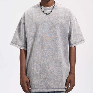 Retro Cotton Batik Distressed Loose Vintage Short-sleeved T-shirt